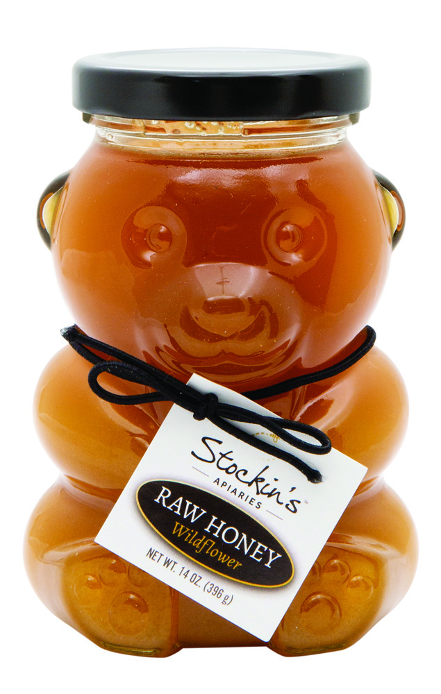 14 oz Raw Honey Bear Wildflower Summer Jar