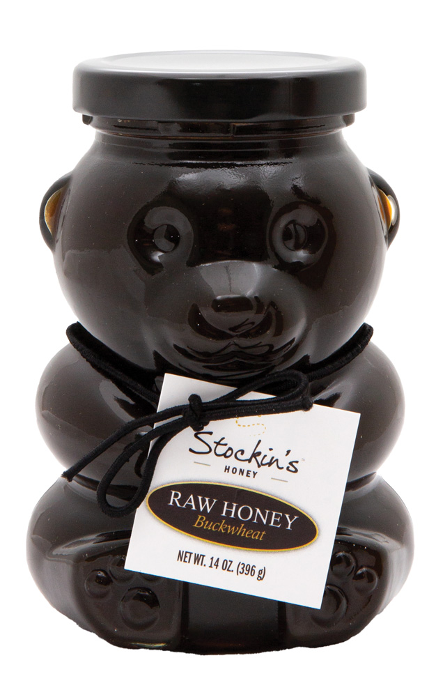 14 oz Raw Honey Bear - Buckwheat